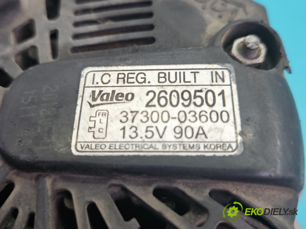 Hyundai I20 I 2008-2014 1.2 16V 86 hp manual 63 kW 1248 cm3 5- Alternator 37300-03600 (Alternátor)