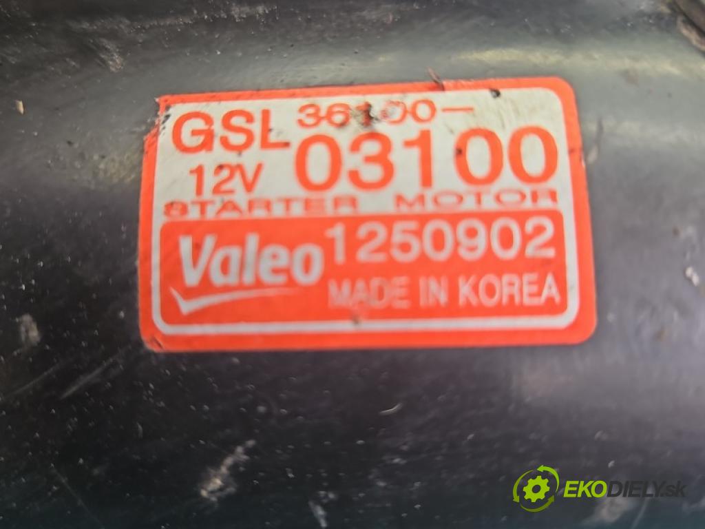 Hyundai I20 I 2008-2014 1.2 16V 86 hp manual 63 kW 1248 cm3 5- startér: 36100-03100 (Startér)