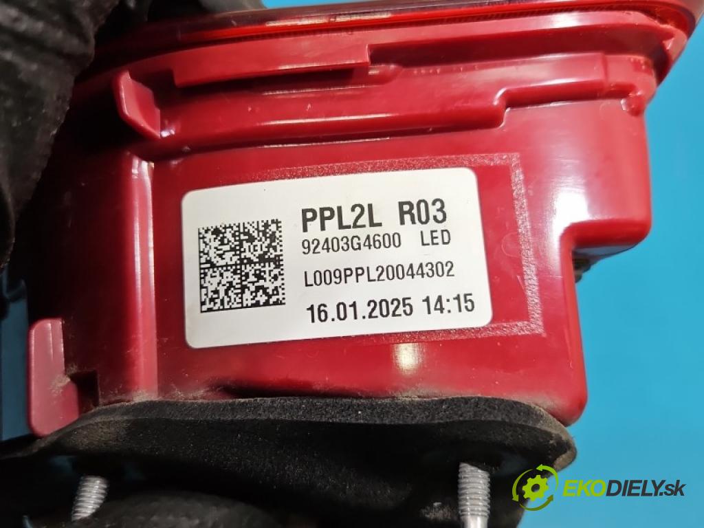 Hyundai I30 III 2016- 1.5 T 140 HP automatic 103 kW 1482 cm3 5- svetlo / reflektor zadné ľavé kufrové dvere 92403G4600
