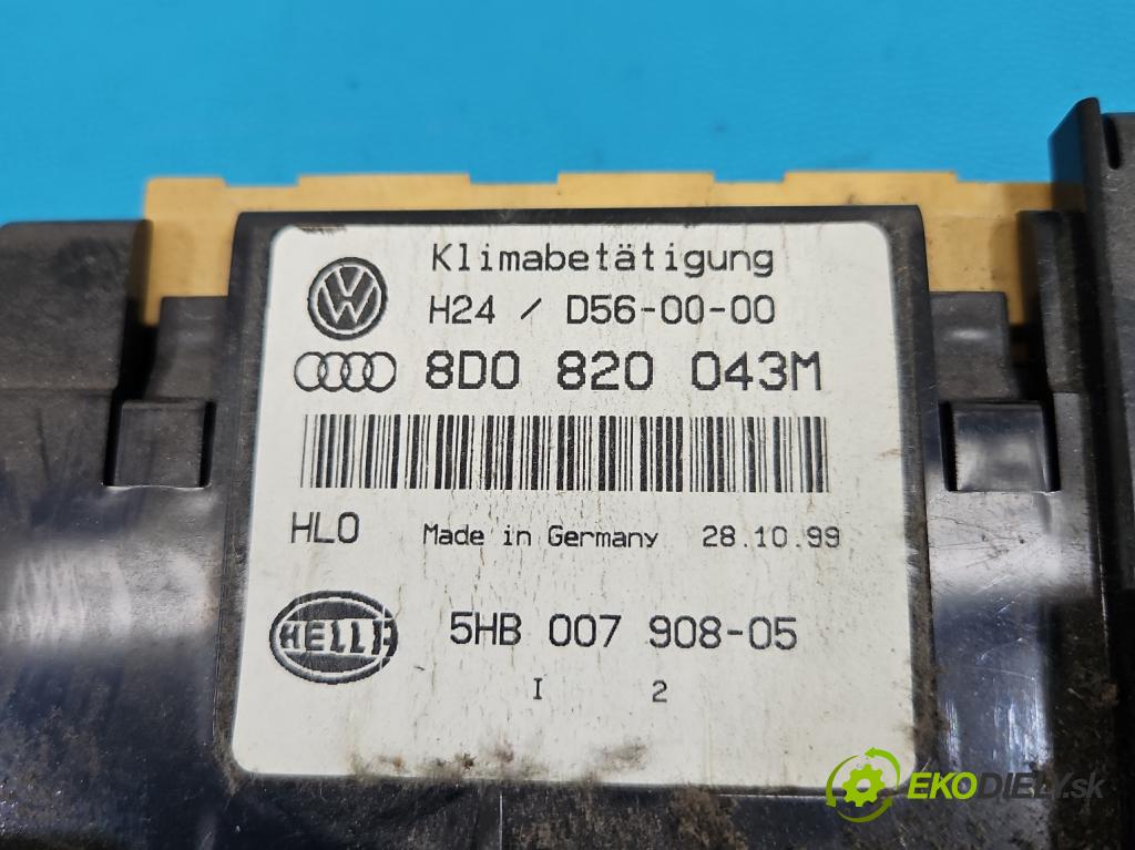 Audi A4 B5 1994-2001 1.9 tdi AHH 90 HP manual 66 kW 1896 cm3 4- panel kúrenia 8D0820043M