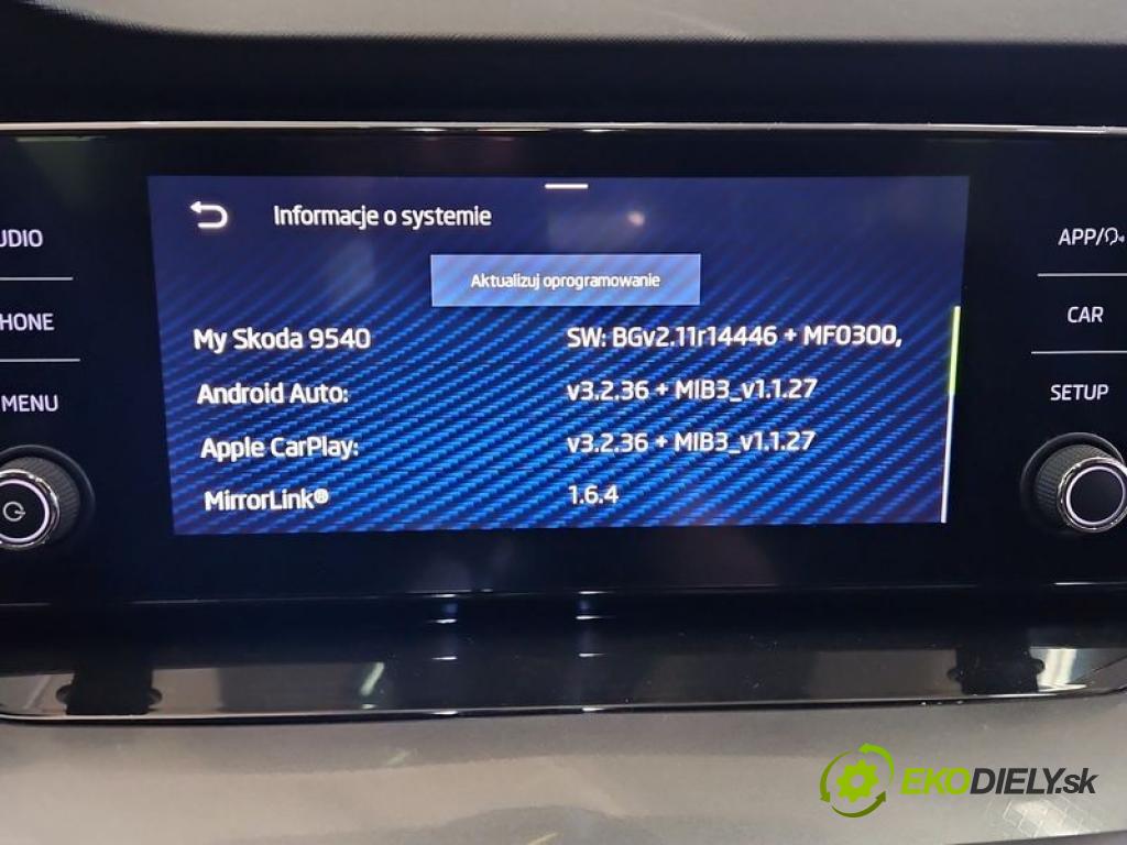 Skoda Octavia IV 2019- 2.0 tdi 150 hp manual 110 kW 1968 cm3 5- Radio továrna: 5E3035869B
