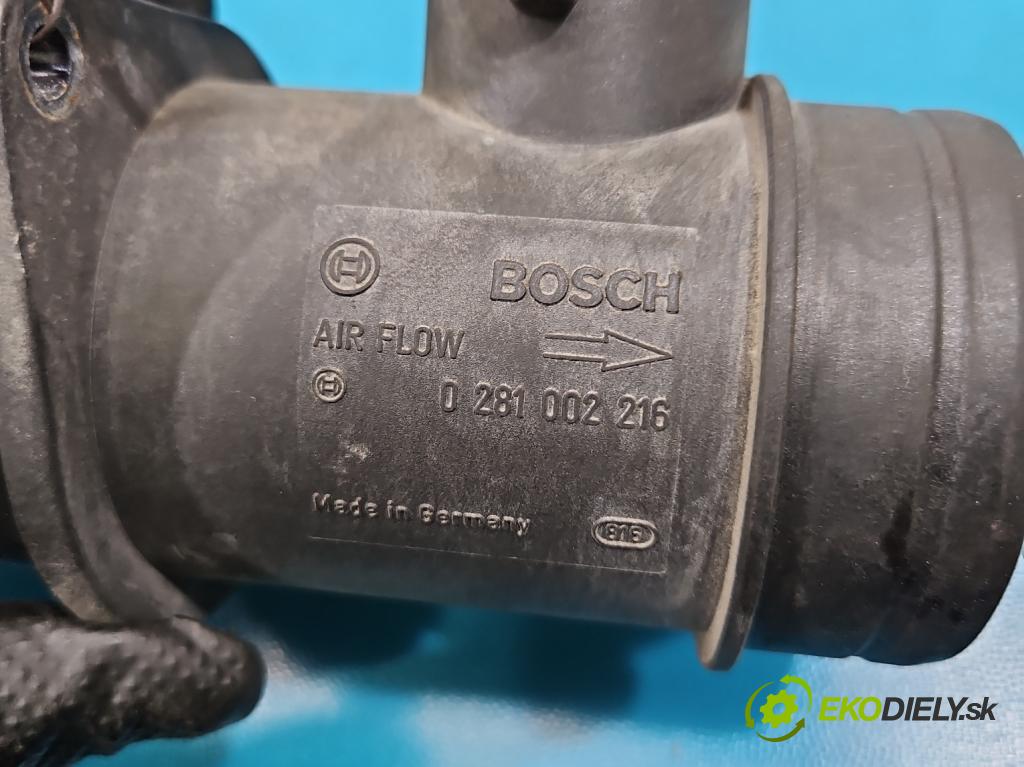 Audi A4 B5 1994-2001 1.9 tdi AHH 90 hp manual 66 kW 1896 cm3 4- váha vzduchu 0281002216 (Snímač hmotnosti vzduchu)