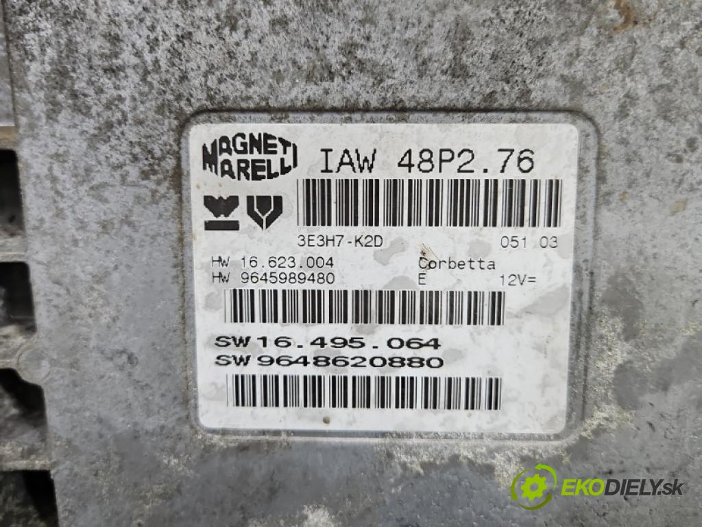 Peugeot 206 1.1 8V 60 hp manual 44 kW 1124 cm3 5- řídící jednotka motoru IAW 48P2.76