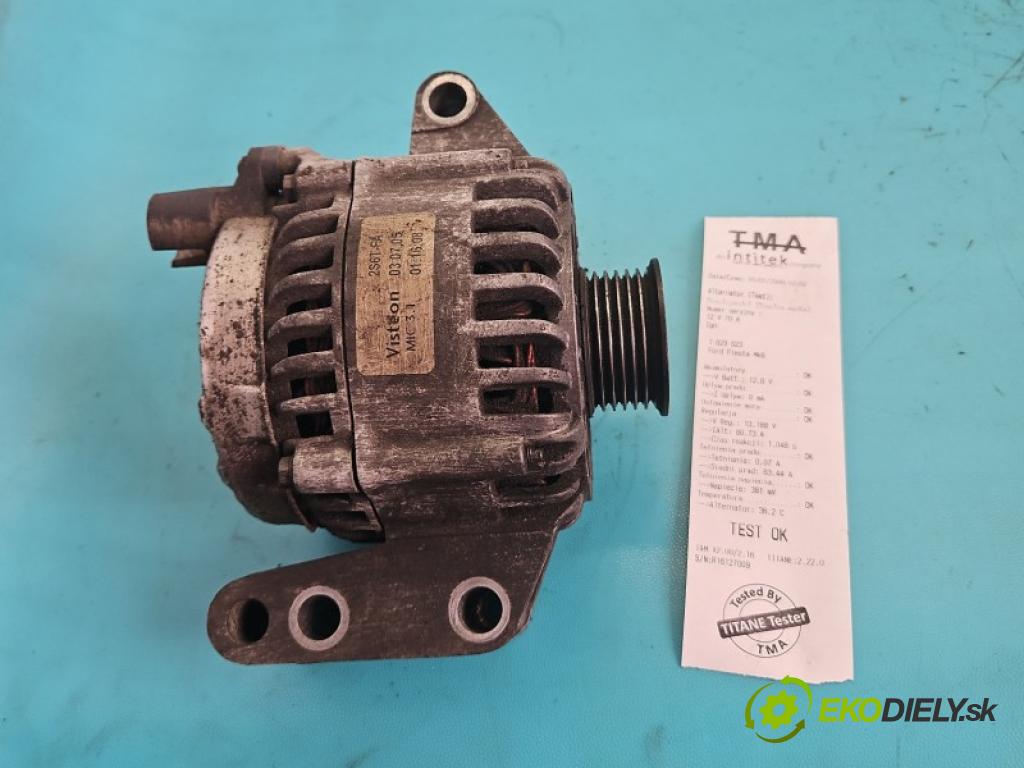 Ford Fiesta Mk6 2002-2008 1.3 8V 69KM manual 51 kW 1299 cm3 5- Alternator 2S6T-FA (Alternátor)