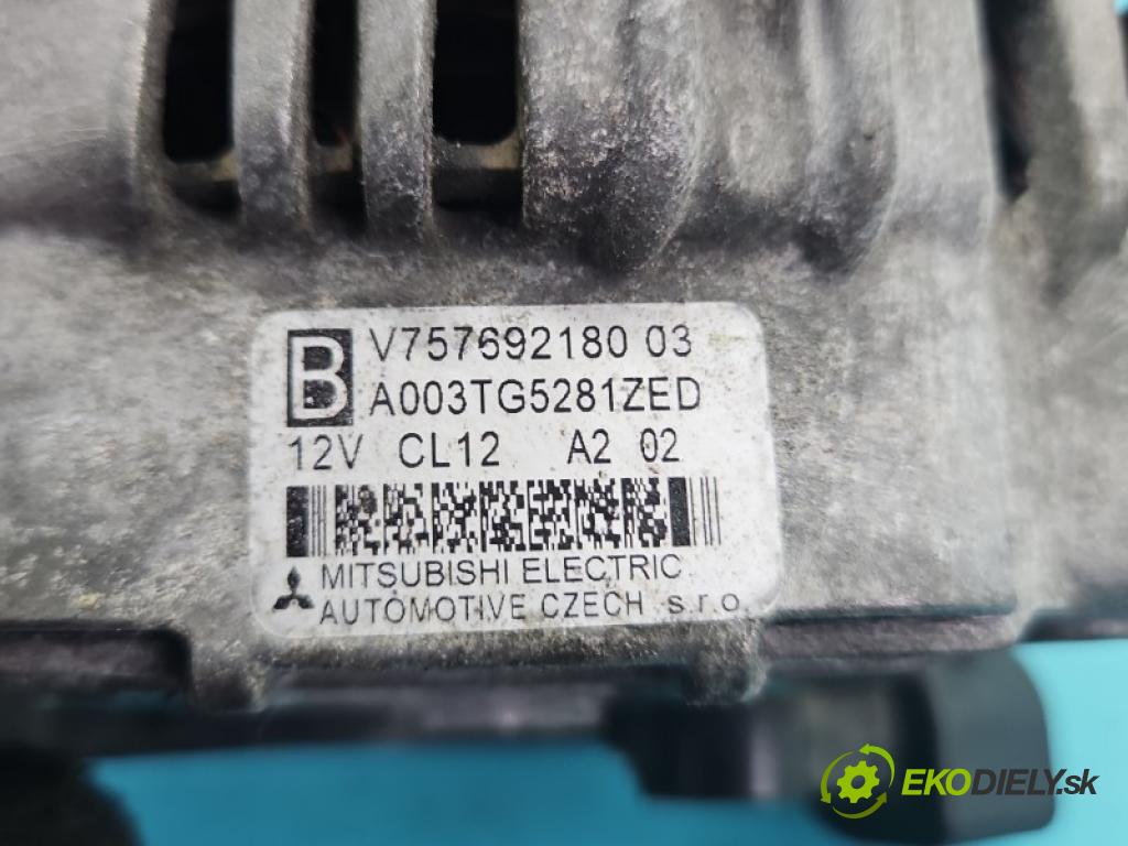 Peugeot 308 I 2007-2013 1.4 16V 98 hp manual 72 kW 1397 cm3 5- Alternator 757692180 (Alternátor)
