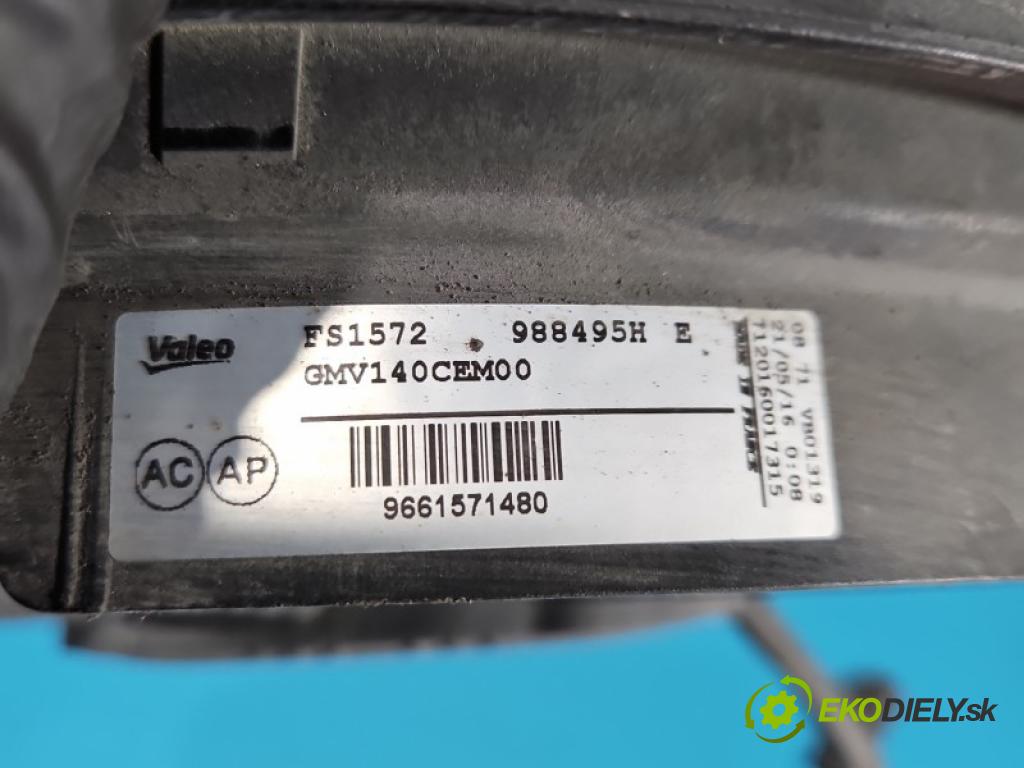Citroen Berlingo II 2008-2018 1.6 hdi 109 hp manual 80 kW 1560 cm3 5- ventilátor chladič 9661571480
