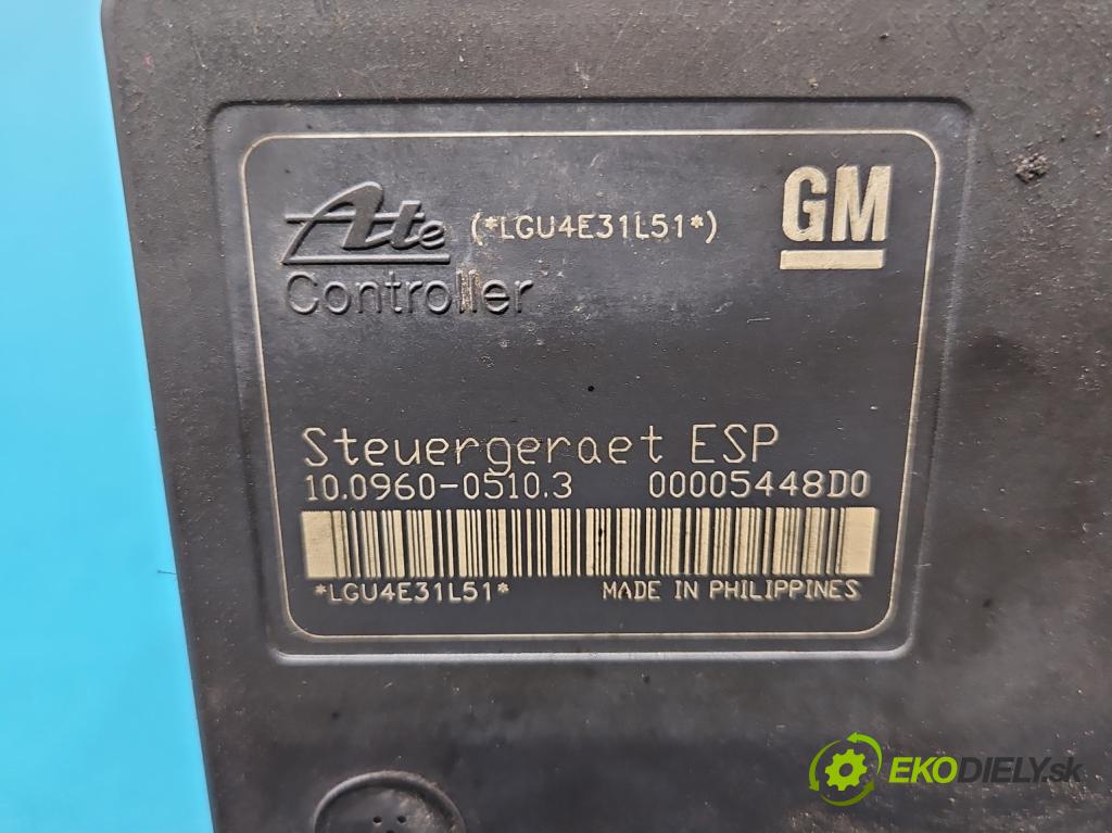 Opel Astra III 2004-2014 1.4 16V 90 hp manual 66 kW 1364 cm3 5- čerpadlo abs 13157577 (Pumpa ABS)