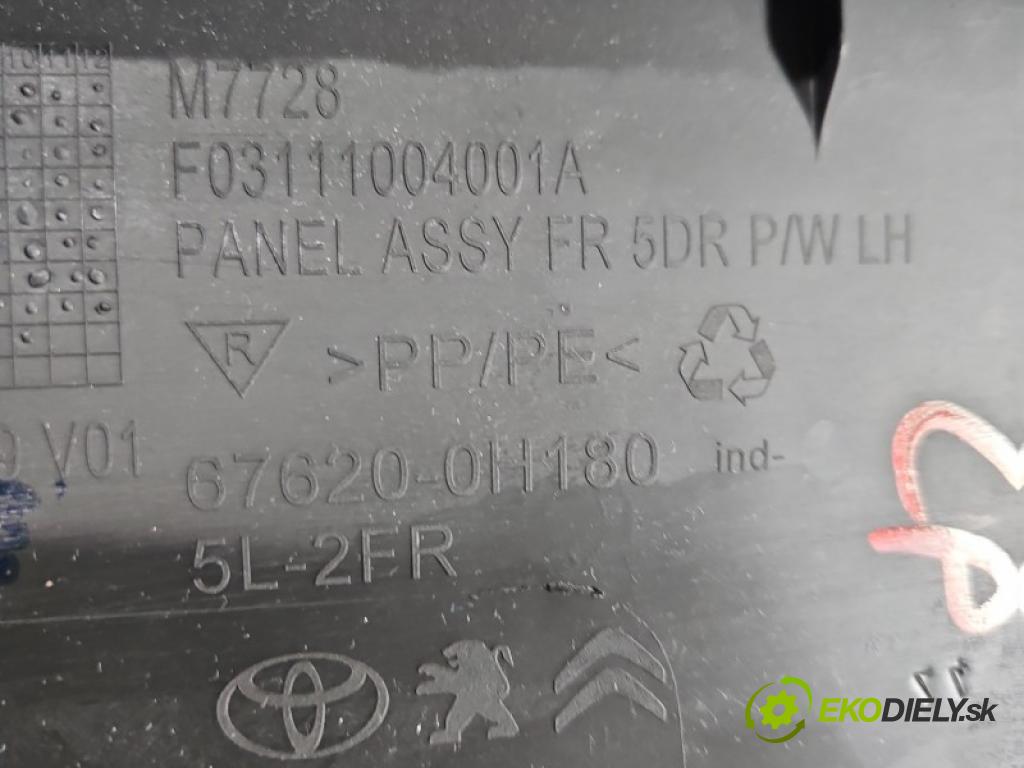 Toyota Aygo II 2014-2022 1.0 vvti 72 HP manual 53 kW 998 cm3 5- Čalounictví: dvere predné ľavé 67620-0H180