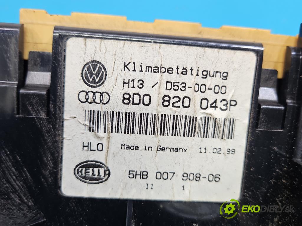 Audi A4 B5 1994-2001 1.9 tdi 110 HP manual 81 kW 1896 cm3 5- panel kúrenia 8D0820043P