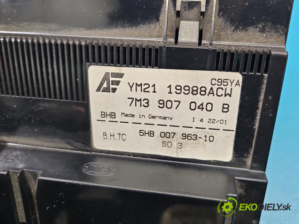 Vw Sharan I 1995-2010 1.9 tdi 116 HP manual 85 kW 1896 cm3 5- panel kúrenia 7M3907040B 5HB007963-10