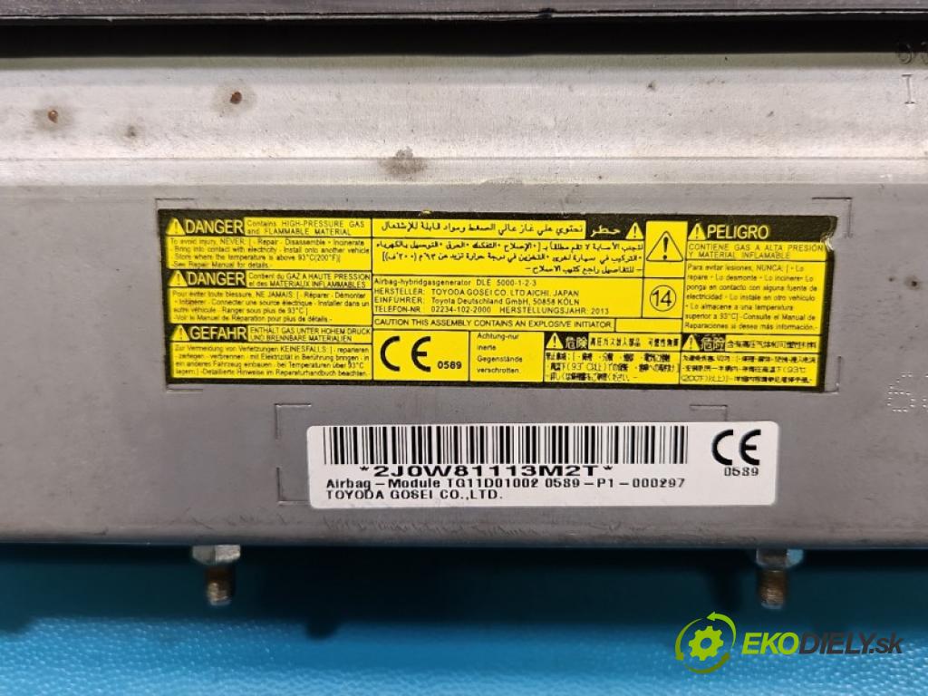 Toyota Corolla E16/E18  2013-2019 1.6 16V 132  HP manual 97 kW 1598 cm3 4- airbag vzduch: 2J0W81113M2T