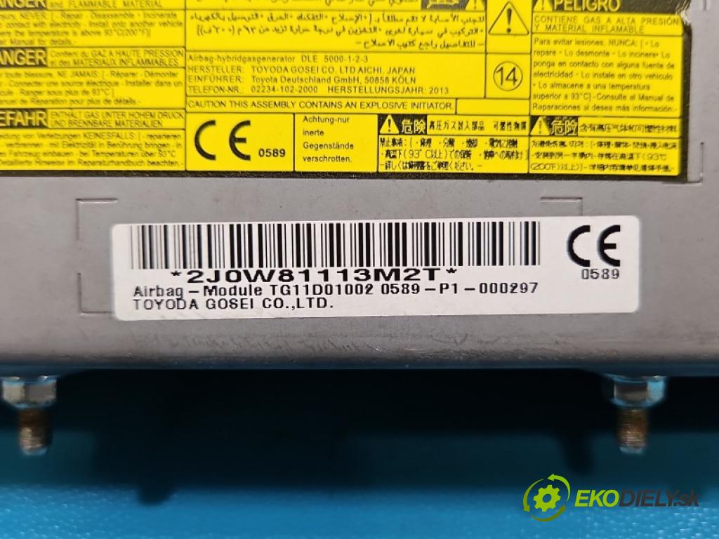 Toyota Corolla E16/E18  2013-2019 1.6 16V 132  HP manual 97 kW 1598 cm3 4- airbag vzduch: 2J0W81113M2T