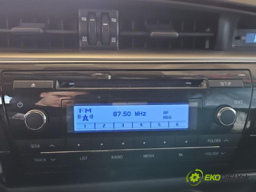 Toyota Corolla E16/E18  2013-2019 1.6 16V 132 hp manual 97 kW 1598 cm3 4- Radio továrna: 86120-02F70