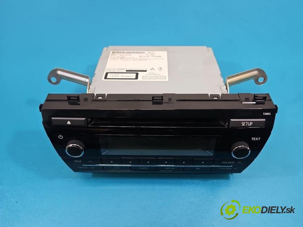 Toyota Corolla E16/E18  2013-2019 1.6 16V 132 hp manual 97 kW 1598 cm3 4- Radio továrna: 86120-02F70
