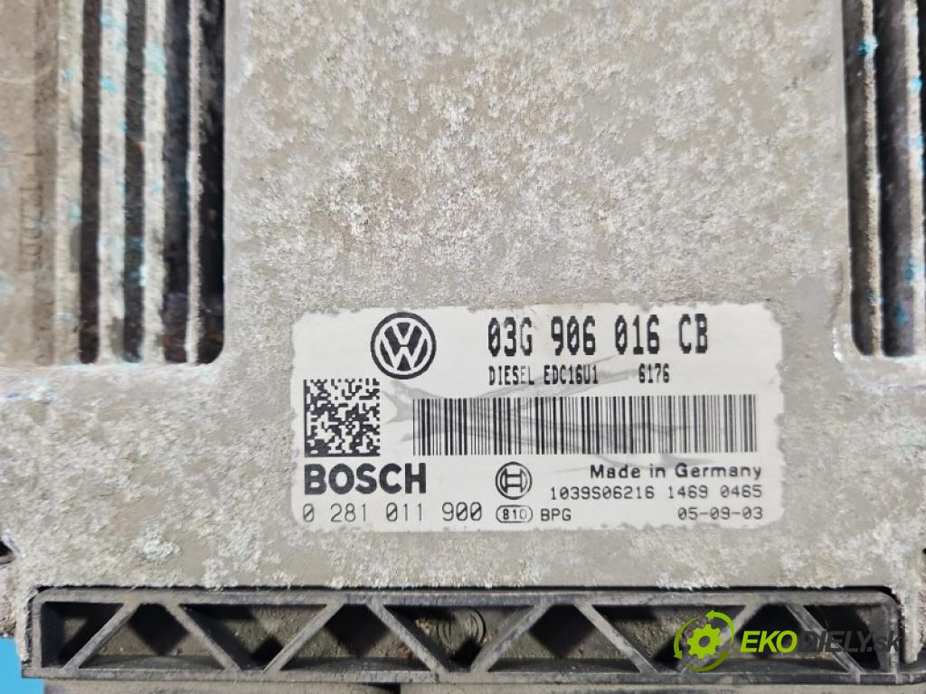 Vw Golf V 2003-2009 1.9 tdi 105 hp manual 77 kW 1896 cm3 5- řídící jednotka motoru 03G906016CB