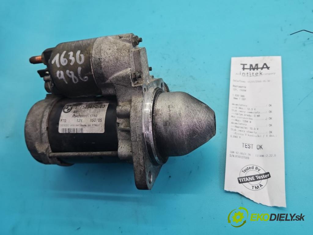 Bmw 1 E87 2004-2011 1.6 16V 116 hp manual 85 kW 1596 cm3 5- startér: 7523450 (Startér)