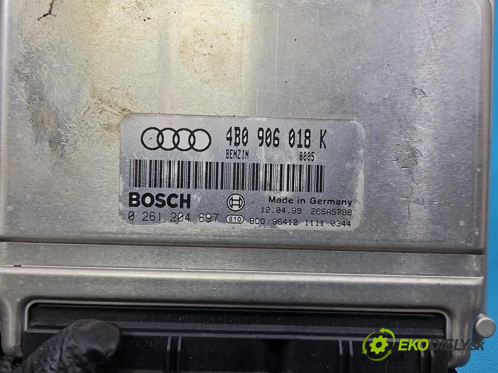 Audi A4 B5 1994-2001 1.8 T 150 hp manual 110 kW 1781 cm3 4- řídící jednotka motoru 4B0906018K