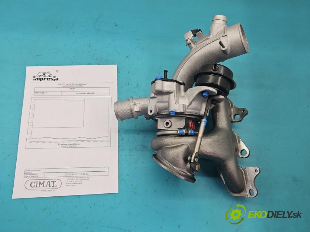 Opel Meriva B 2010-2017 1.4 T 120 HP manual 88 kW 1364 cm3 5- turbodúchadlo, turbo repasovaná 781504-5