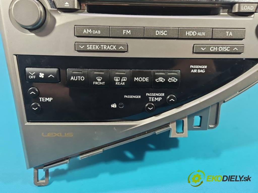Lexus RX III 2008-2015 3.5 V6 277KM automatic 204 kW 3456 cm3 5- Radio továrna: 86120-48L10
