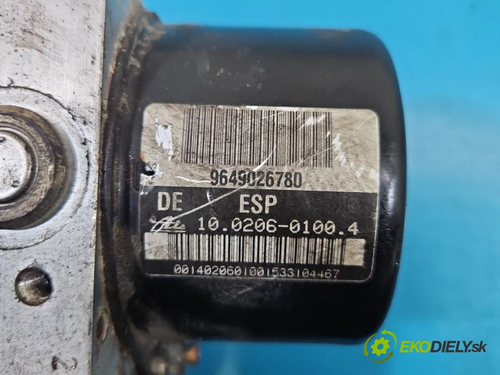 Peugeot 206 1.6 16V 109 HP manual 80 kW 1587 cm3 2- čerpadlo abs 100960-11233 (Pumpa ABS)