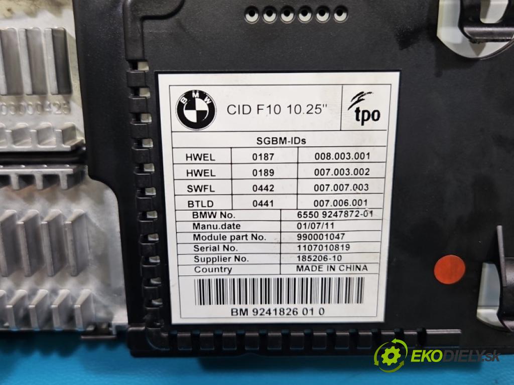 Bmw 5 F10 2010-2017 3.0d 204 HP manual 150 kW 2993 cm3 4- Zobrazit: 9247872 (Prístrojová doska)