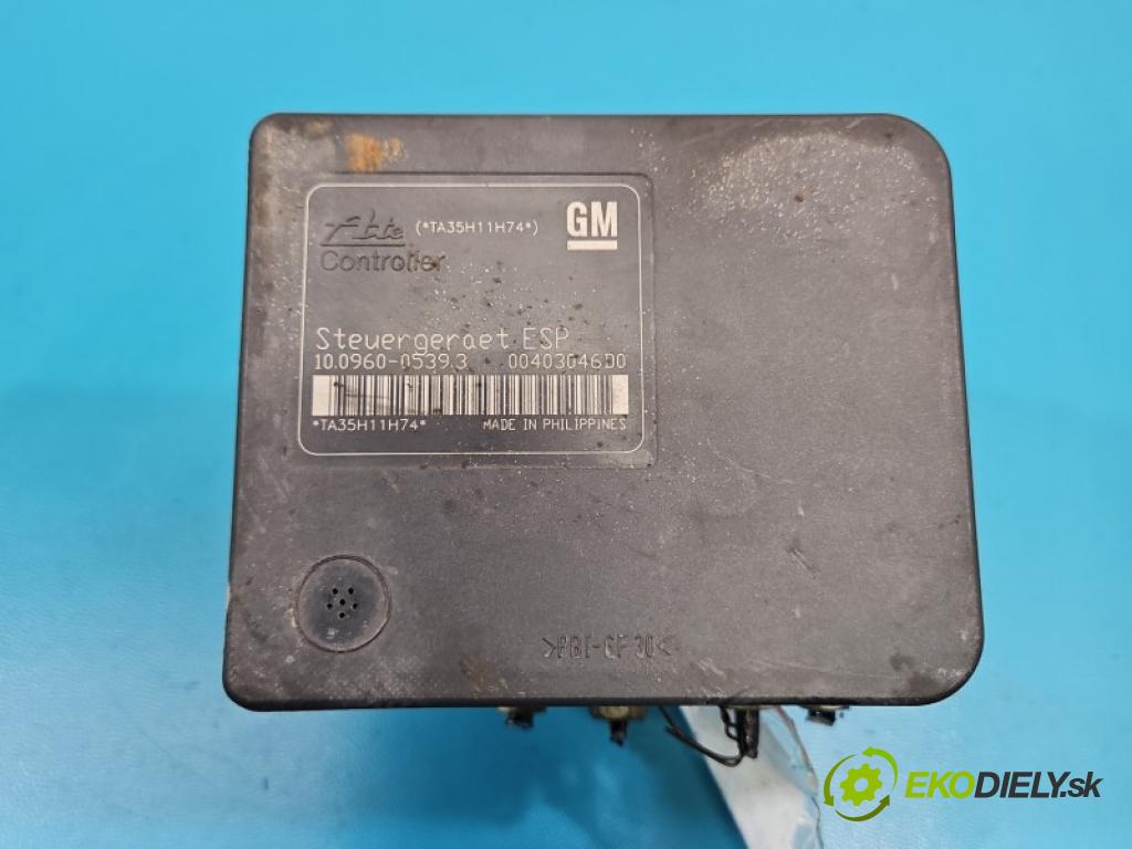 Opel Astra III 2004-2014 1.6 16V 105 HP manual 77 kW 1598 cm3 3- čerpadlo abs 100960-05393 (Pumpa ABS)