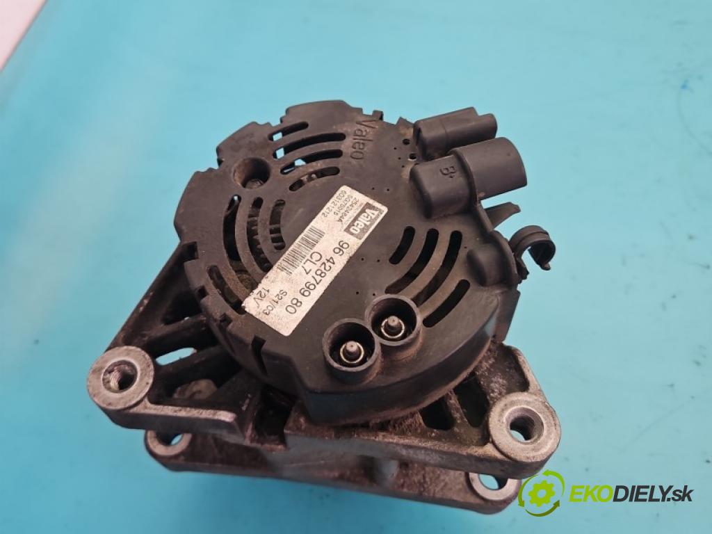Peugeot 206 1.6 16V 109 hp manual 80 kW 1587 cm3 2- Alternator 9642879980 (Alternátor)