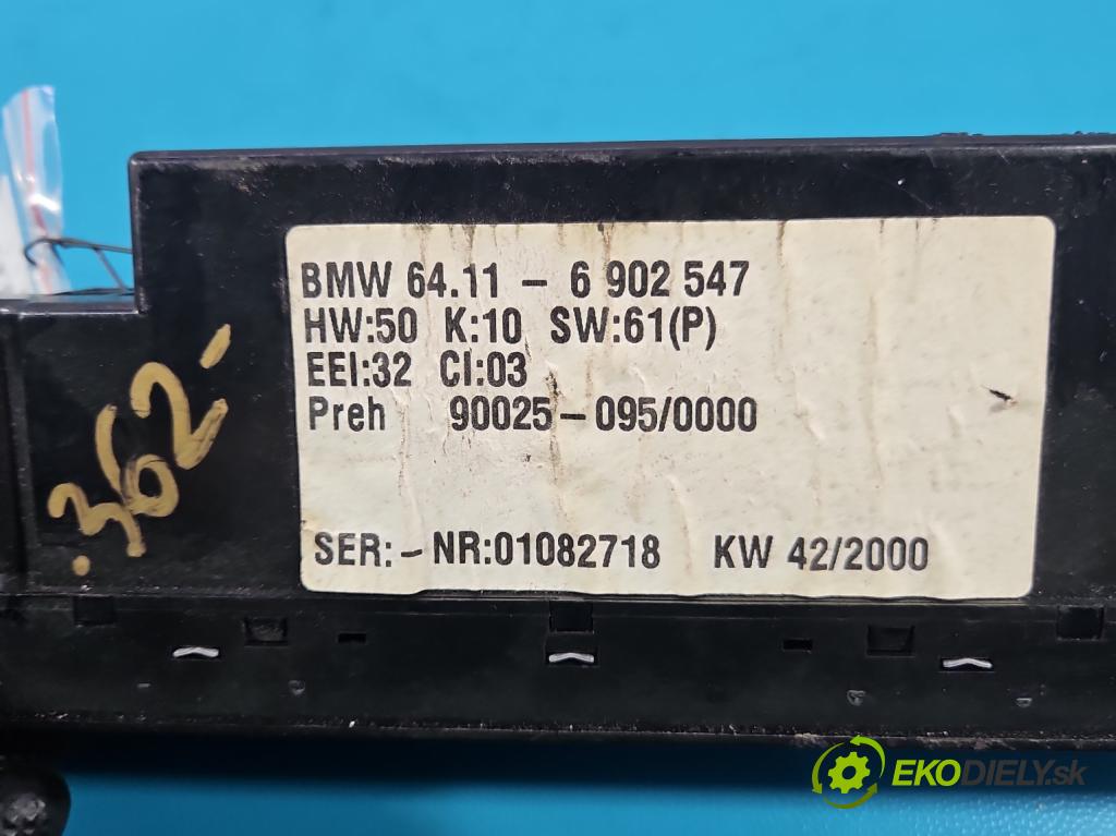 Bmw 5 E39 1996-2003 2.5d 163 hp automatic 120 kW 2497 cm3 5- palubní deska panel topení
