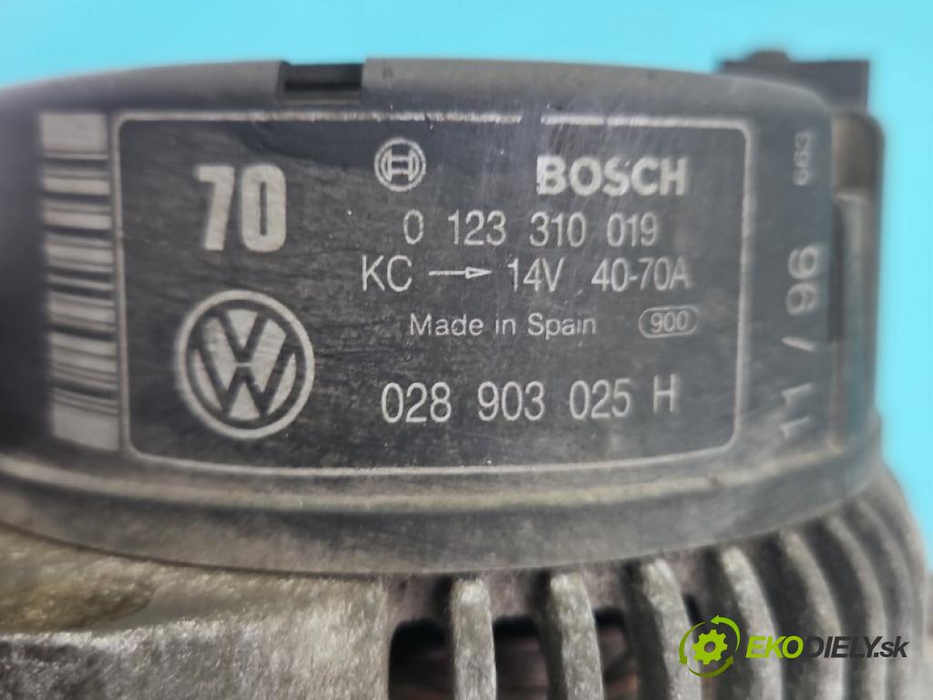 Vw Polo III 6N 1994-2001 1.0 8V 45KM manual 33 kW 1043 cm3 3- Alternator 028903025H (Alternátor)
