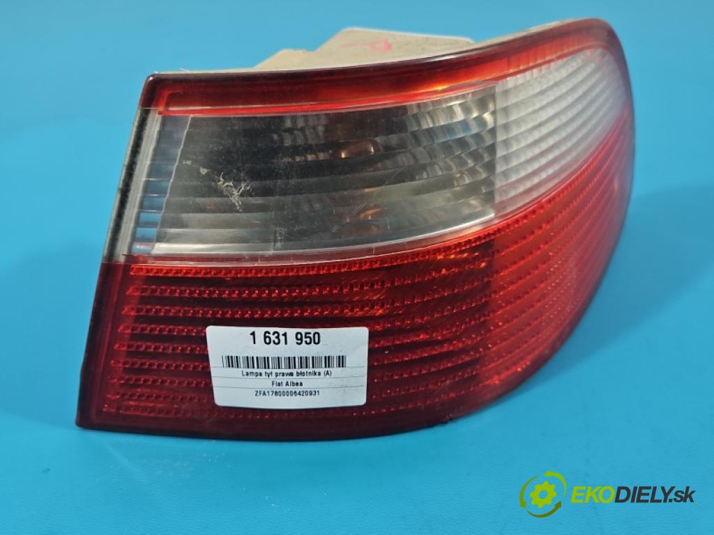 Fiat Albea 1.4 8V 77 HP manual 57 kW 1368 cm3 4- svetlo / reflektor zadné pravé blatník
