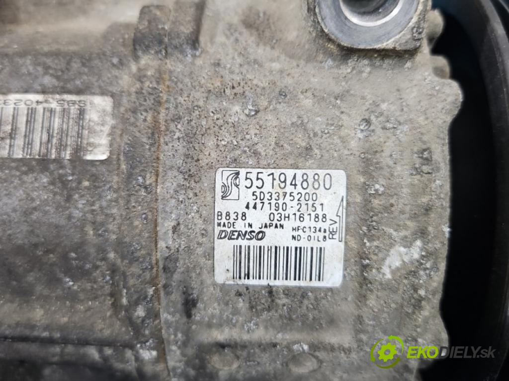 Fiat Punto Grande 1.4 16V 95 hp manual 70 kW 1368 cm3 3- Kompresor: klíma 55194880 (Kompresor klimatizace)