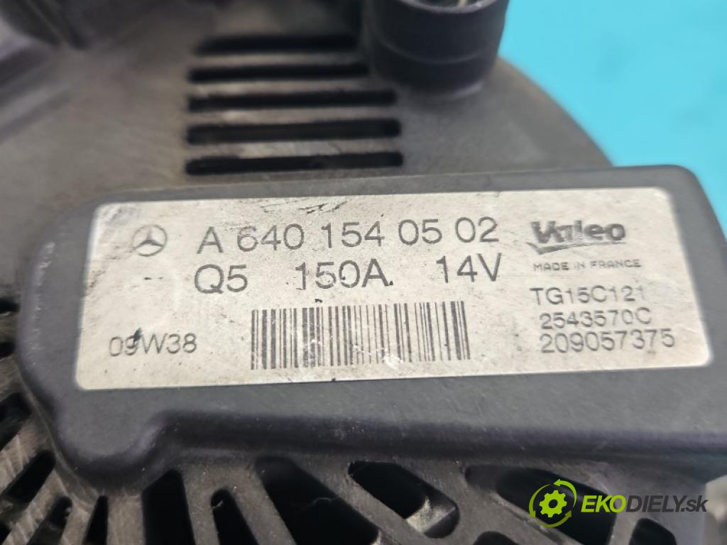 Mercedes A W169 2004-2012 2.0 cdi 109 hp manual 80 kW 1991 cm3 5- Alternator A6401540502 (Alternátor)