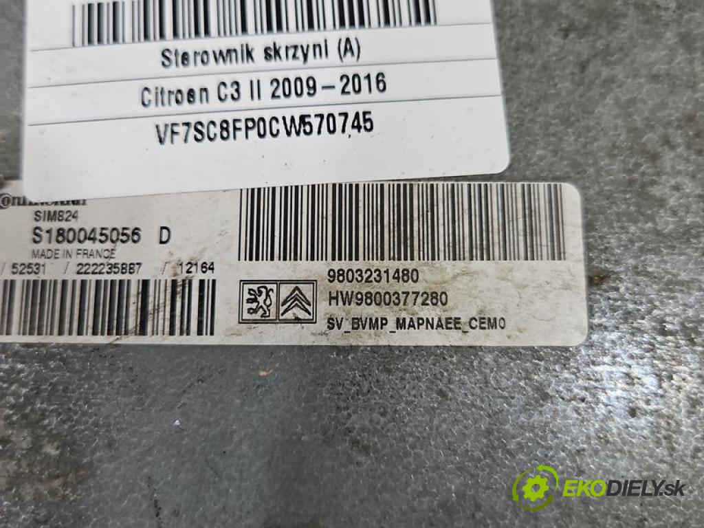 Citroen C3 II 2009-2016 1.4 16V 95 HP automatic 70 kW 1397 cm3 5- riadiaca jednotka skřie: 9803231480