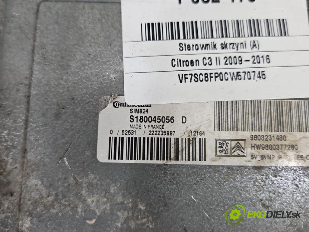 Citroen C3 II 2009-2016 1.4 16V 95 HP automatic 70 kW 1397 cm3 5- riadiaca jednotka skřie: 9803231480