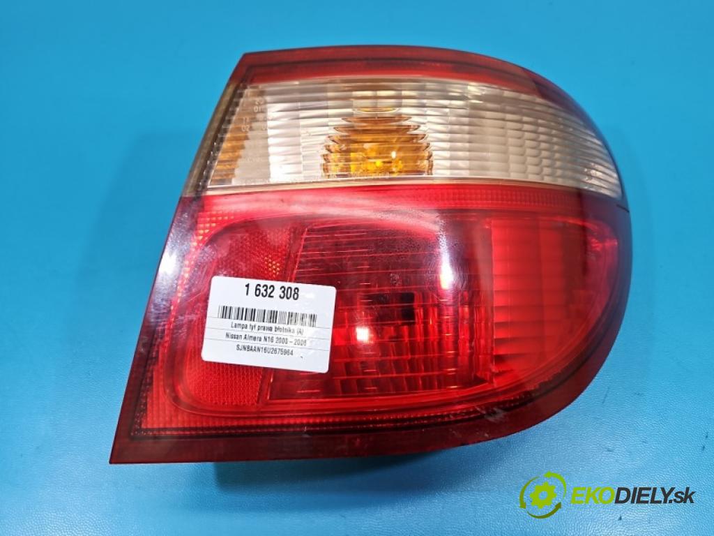 Nissan Almera N16 2000-2006 1.5 16V 98 hp manual 72 kW 1497 cm3 4- světlo zadní pravé blatník: 