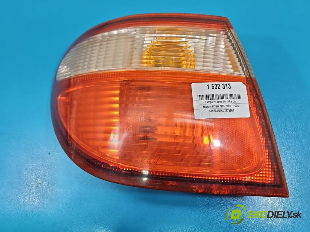 Nissan Almera N16 2000-2006 1.5 16V 98 hp manual 72 kW 1497 cm3 4- světlo zadní levé blatník: 08-115-1908L-B