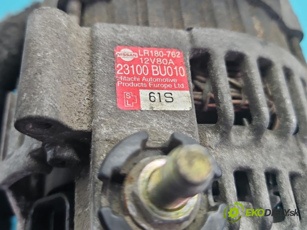 Nissan Almera N16 2000-2006 1.5 16V 98 hp manual 72 kW 1497 cm3 4- Alternator 23100BU010 (Alternátor)