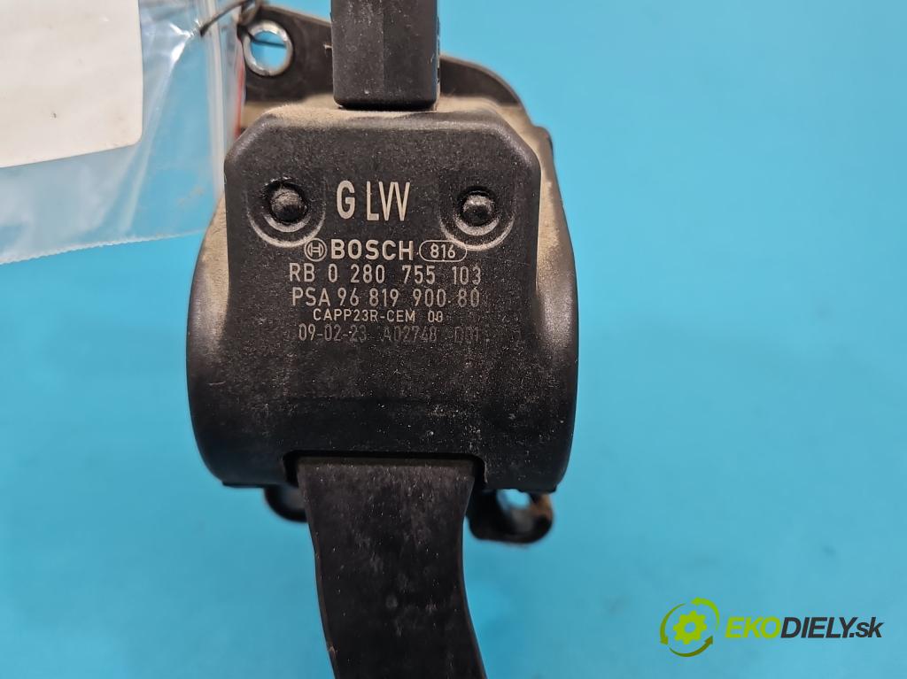 Citroen Berlingo II 2008-2018 1.6 hdi 90 hp manual 66 kW 1560 cm3 5- pedal plyn: potenciometr: 0280755103