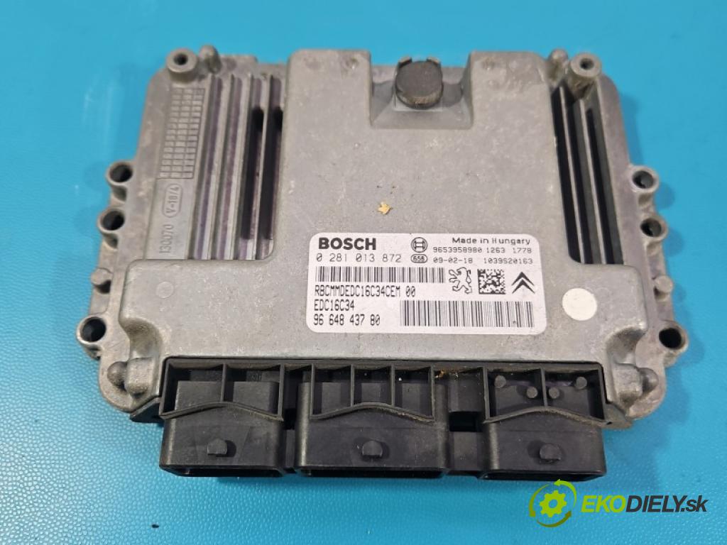 Citroen Berlingo II 2008-2018 1.6 hdi 90 HP manual 66 kW 1560 cm3 5- riadiaca jednotka motora 0281013872