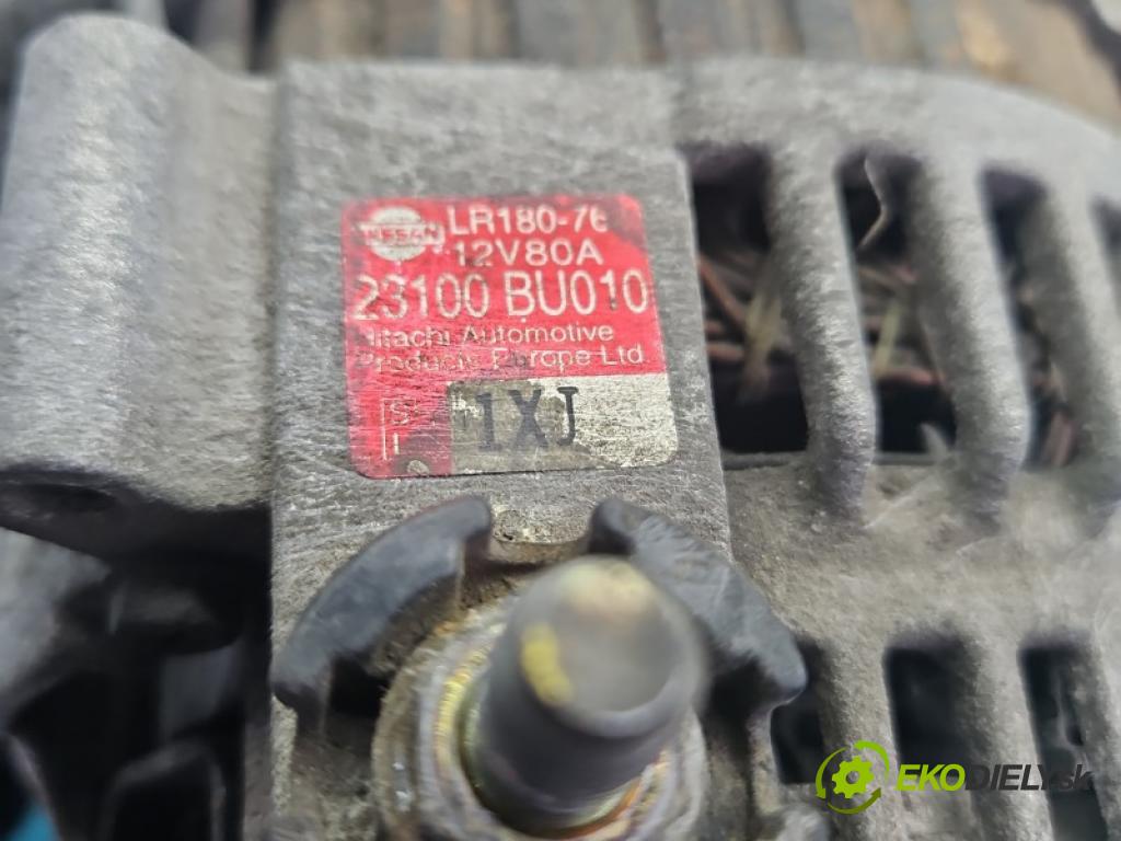 Nissan Almera tino 1.8 16V 114 hp manual 84 kW 1769 cm3 5- Alternator 23100BU010 (Alternátor)
