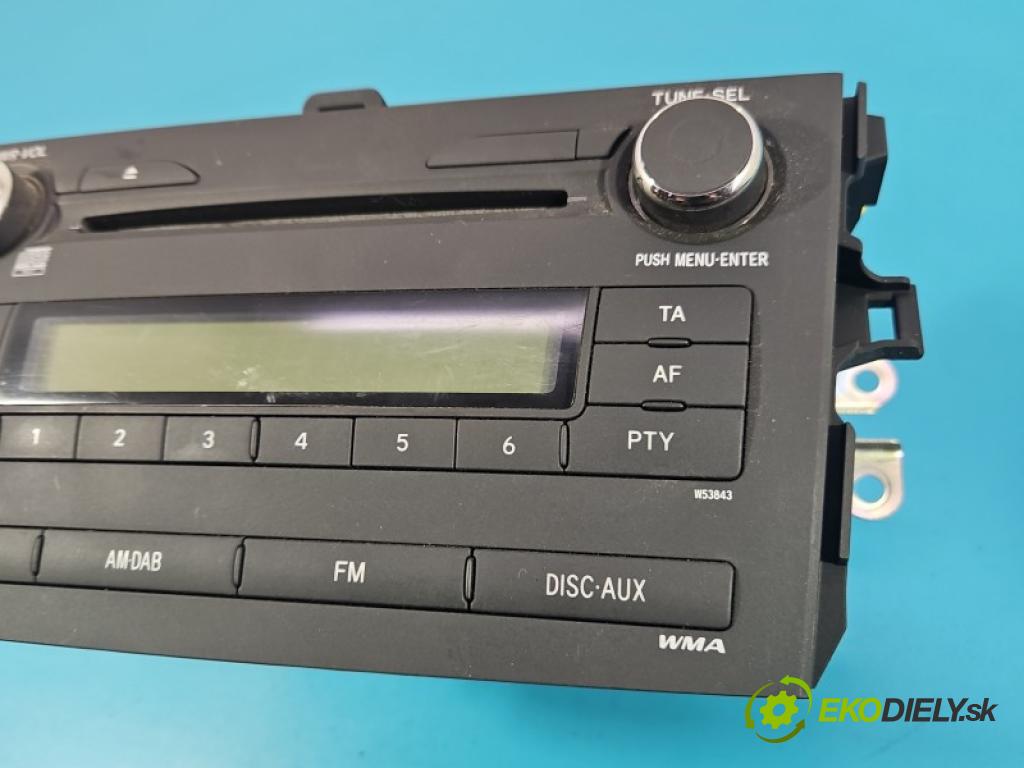Toyota Corolla E15 2007-2014 1.6 vvti 132 hp manual 97 kW 1598 cm3 4- Radio továrna: 86120-02B70