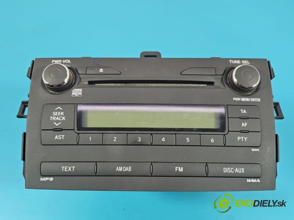 Toyota Corolla E15 2007-2014 1.6 vvti 132 hp manual 97 kW 1598 cm3 4- Radio továrna: 86120-02B70