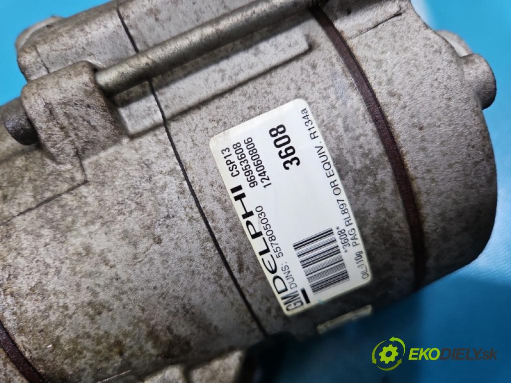Chevrolet Aveo T300 2011-2014 1.2 16V A12XER: 86 hp manual 63 kW 1229 cm3 5- Kompresor: klíma 96953608 (Kompresor klimatizace)
