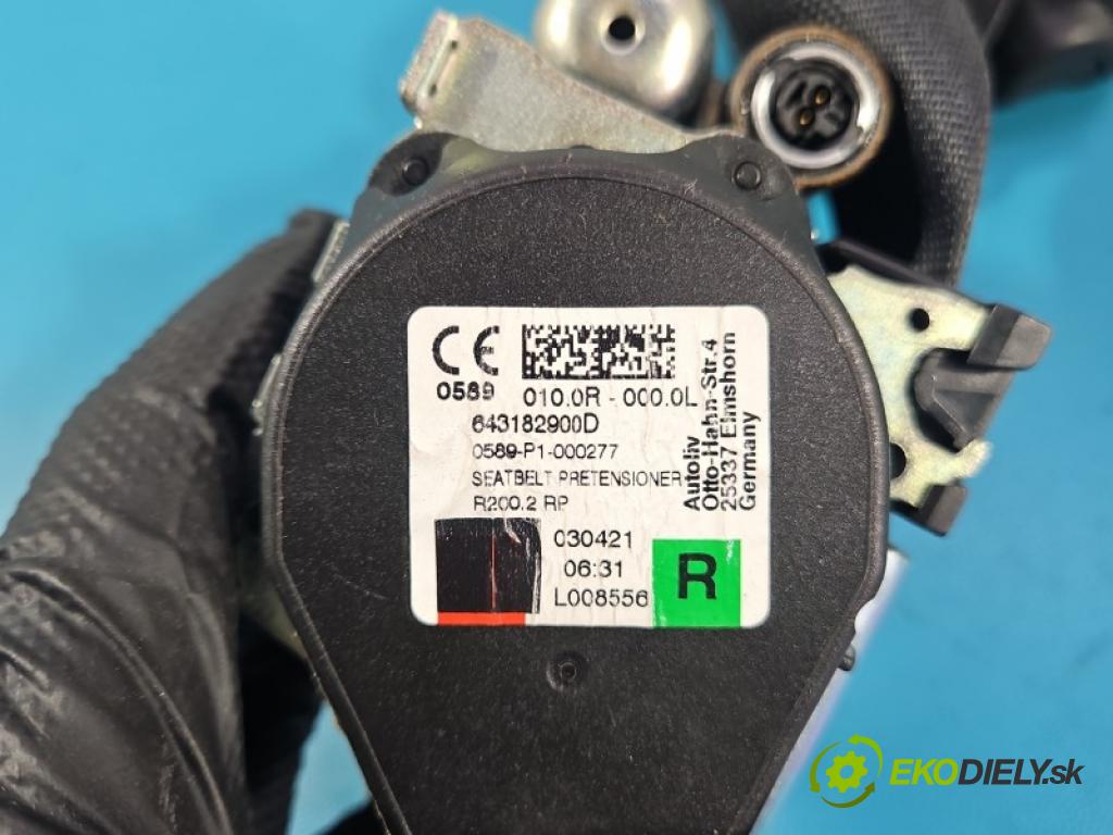 Renault Captur II 2019- 1.3 140 hp manual 103 kW 1332 cm3 5- stěna bezpečnost přední pravý 653241200A