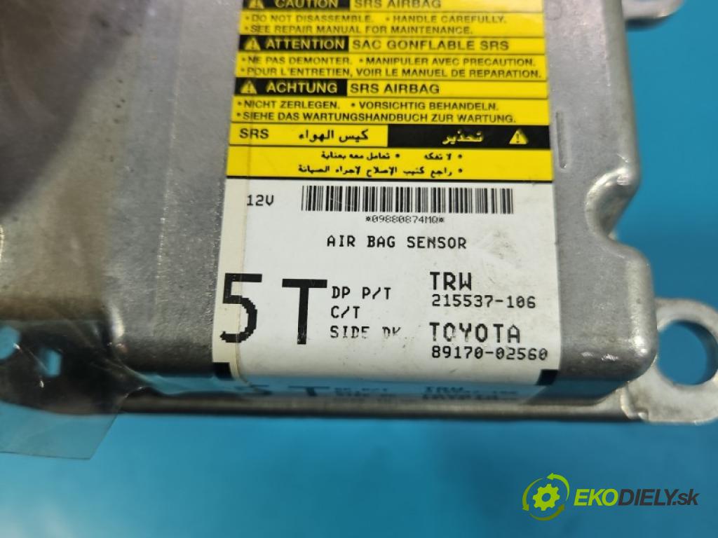 Toyota Auris I 2006-2013 1.4 vvti 97KM manual 71 kW 1398 cm3 5- řídící jednotka polštáře: 89170-02560