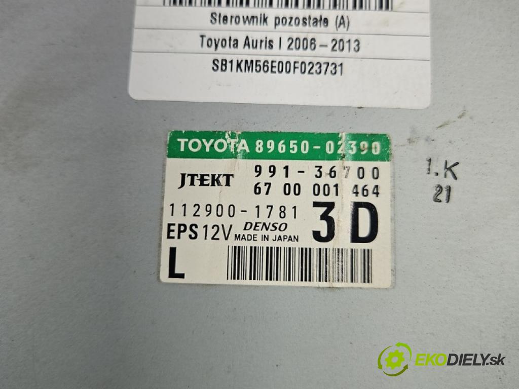 Toyota Auris I 2006-2013 1.4 vvti 97KM manual 71 kW 1398 cm3 5- riadiaca jednotka ostatné 89650-02390