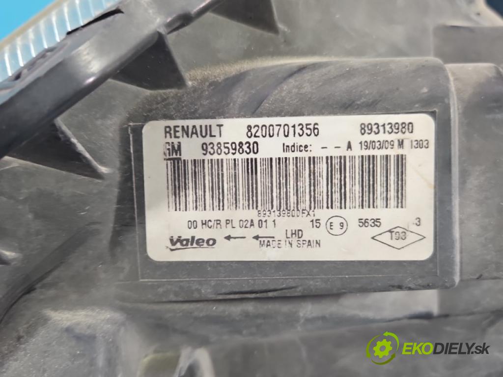 Nissan Primastar 2001-2014 2.0 dci 90 HP manual 66 kW 1995 cm3 5- Reflektor: pravý 8200701356 (Svetlo predné pravé)