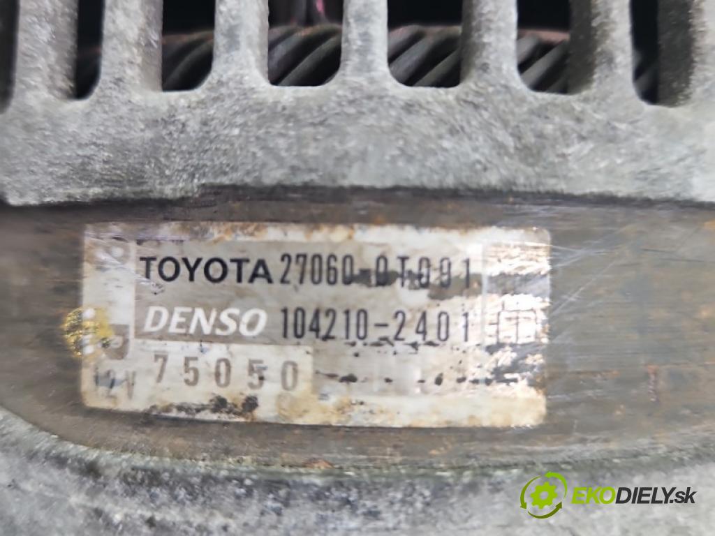 Toyota Corolla E15 2007-2014 1.6 vvti 132 hp manual 97 kW 1598 cm3 4- Alternator 27060-0T091 (Alternátor)