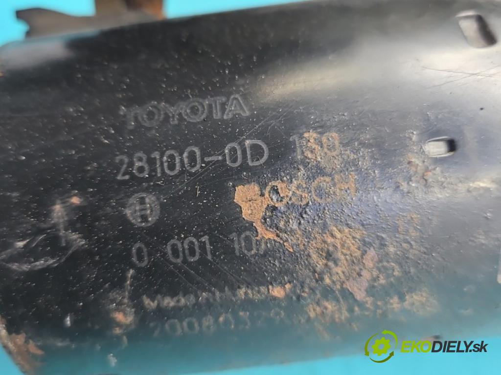 Toyota Auris I 2006-2013 1.4 vvti 97KM manual 71 kW 1398 cm3 5- startér: 28100-0D130 (Startér)