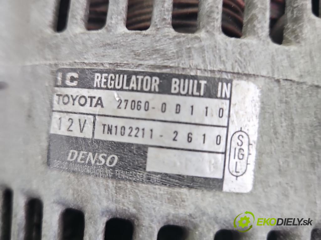 Toyota Matrix 1.8 vvti 125 hp manual 92 kW 1794 cm3 5- Alternator 27060-0D110 (Alternátor)